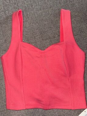 lululemon athletica Pink Ribbed Sweetheart Tank